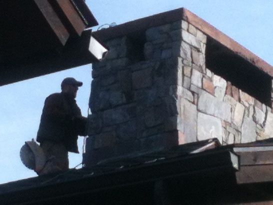 Installation of chimney top cover